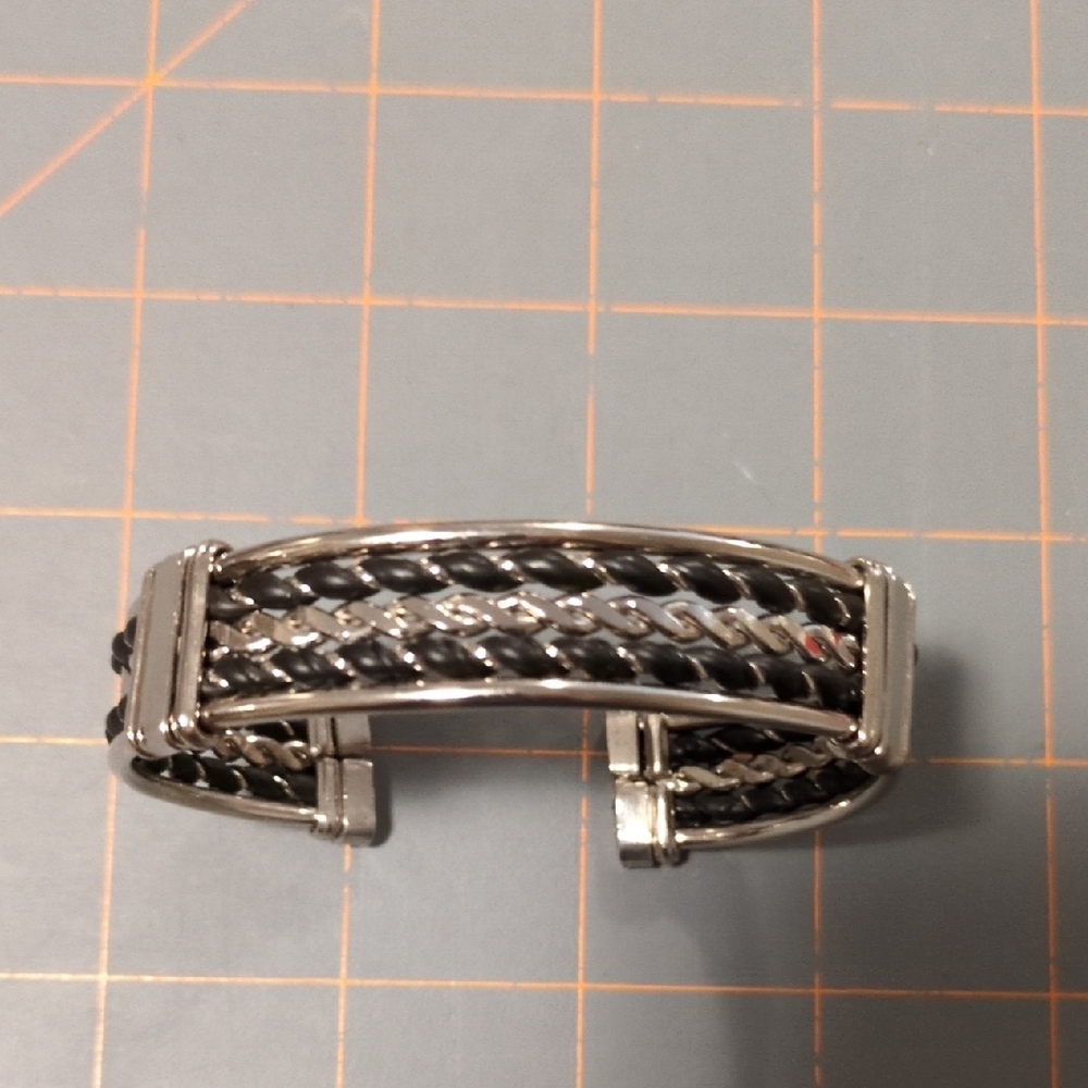 Silver and Black Bracelet